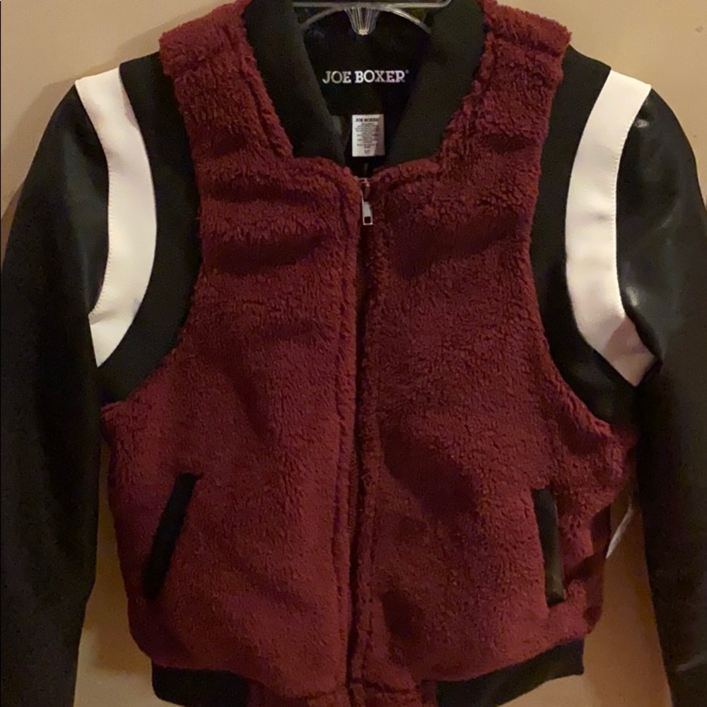 Joe Boxer Sherpa Fleece Bomber Jacket - Colorblock